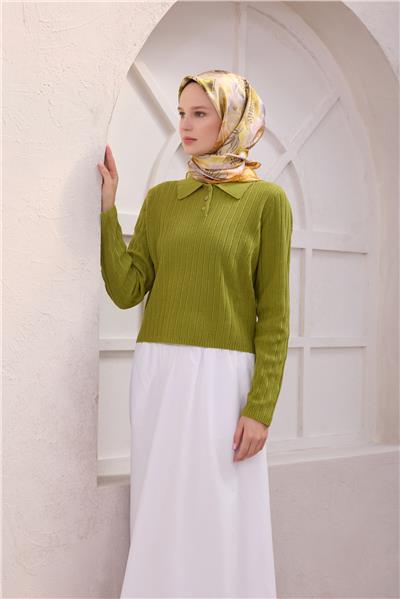BELLİ OBJE DESEN İPEK EŞARP 4216D (TWILL) SARI - 56