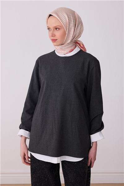 Oranj Klasik Desen %100 Twill İpek Eşarp 4326-06