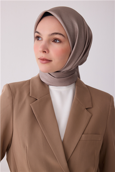 Vizon Klasik Desen %100 Twill İpek Eşarp 4305-07