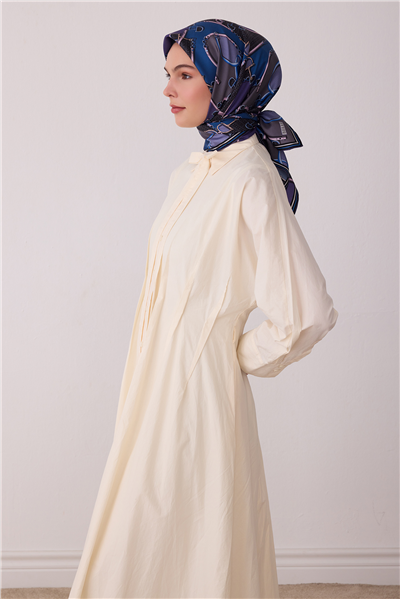 Mor Geometrik Desen %100 Twill İpek Eşarp 4400-36