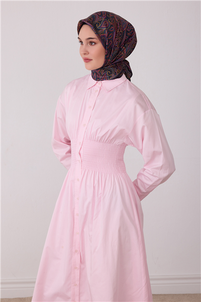 Mor Etnik Desen %100 Twill İpek Eşarp 4404-85