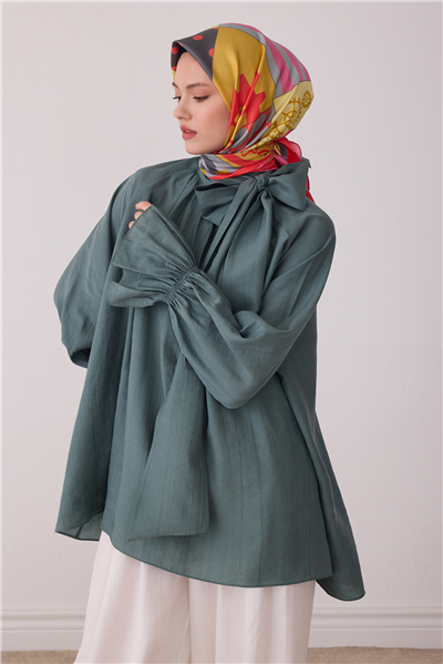 Pembe Obje Desen %100 Twill İpek Eşarp 4409-82