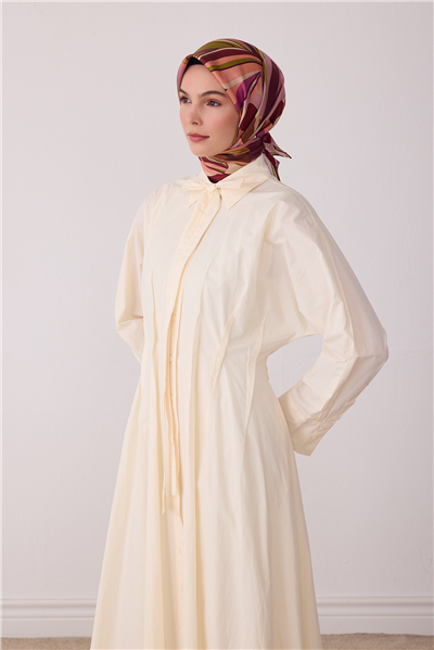 Pembe Çiçek Deseni %100 Twill İpek Eşarp 4410-34