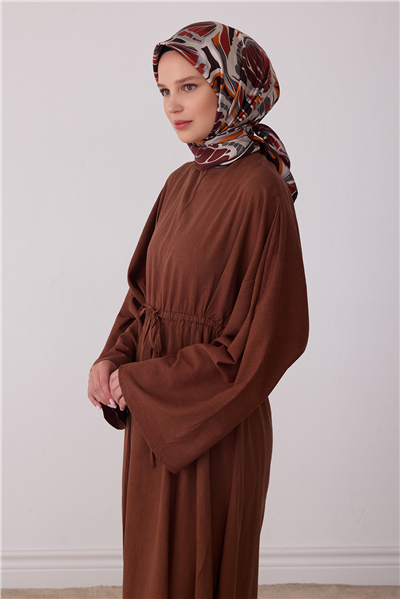 Oranj Soyut Desen %100 Twill İpek Eşarp 4417-51