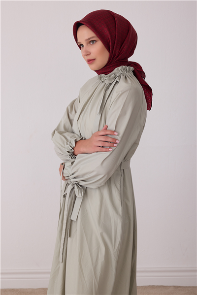 Kırmızı Monogram Desen %100 Twill İpek Eşarp 4418-55