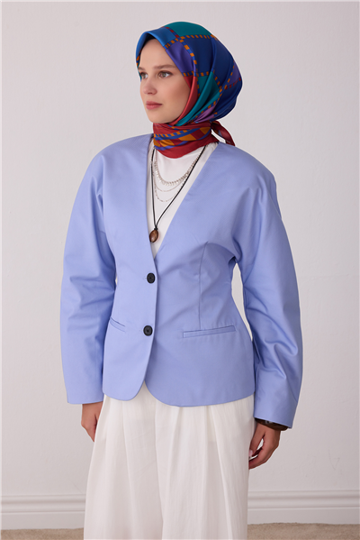 Taba Geometrik Desen %100 Twill İpek Eşarp 4419-51