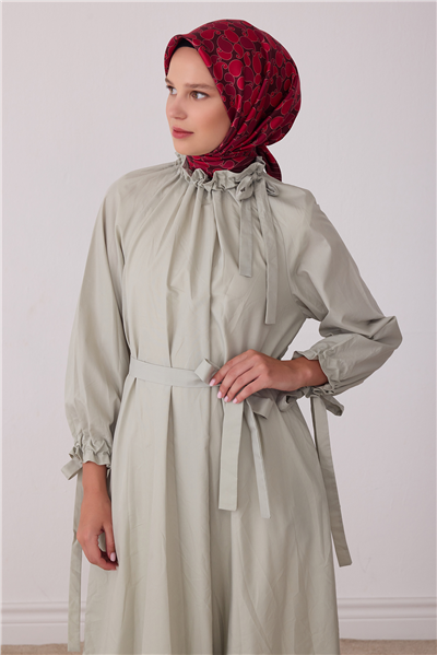 Bordo Etnik Desen %100 Twill İpek Eşarp 4422-86