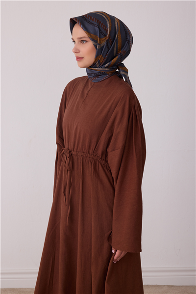 İndigo Geometrik Desen %100 Twill İpek Eşarp 4424-82