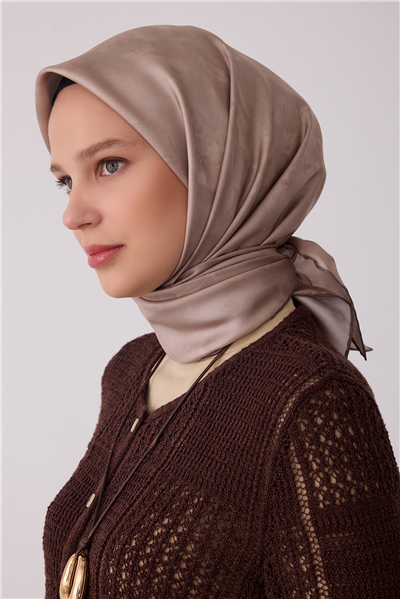 Vizon Soyut Desen %100 Twill İpek Eşarp 4428-33