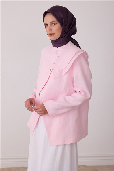 Mor Soyut Desen %100 Twill İpek Eşarp 4428-57
