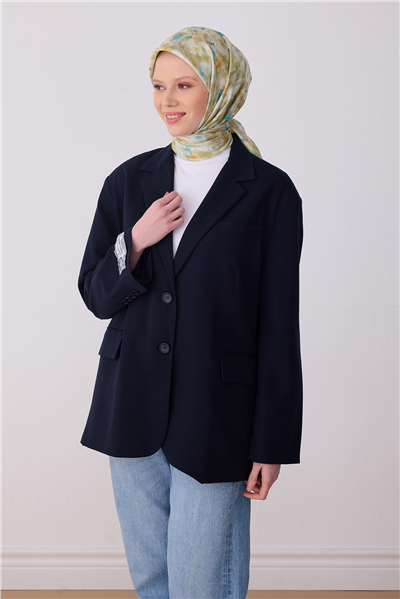 Mint Yeşili Çiçek Desen %100 Twill İpek Eşarp 4319-82