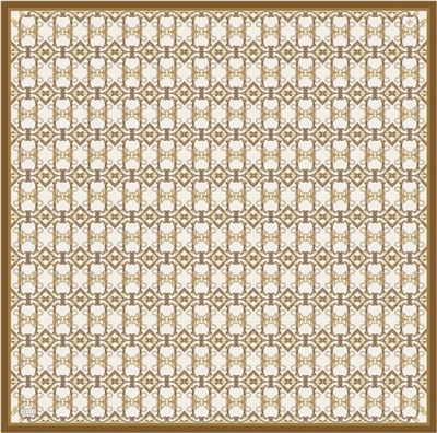 Camel Klasik Desen %100 Twill İpek Eşarp 4328-03