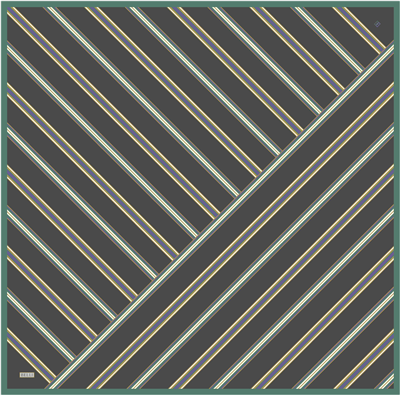 Füme Geometrik Desen %100 Twill İpek Eşarp 4405-83