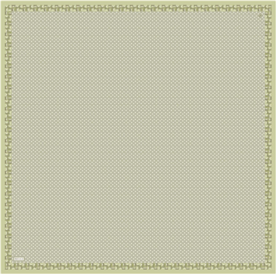 Haki Mint Klasik Desen %100 Twill İpek Eşarp 4326-85