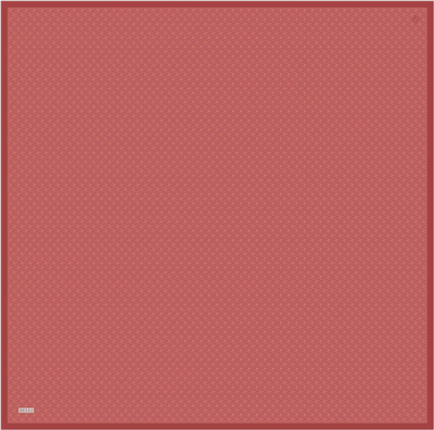 Kırmızı Klasik Desen %100 Twill İpek Eşarp 4317-56