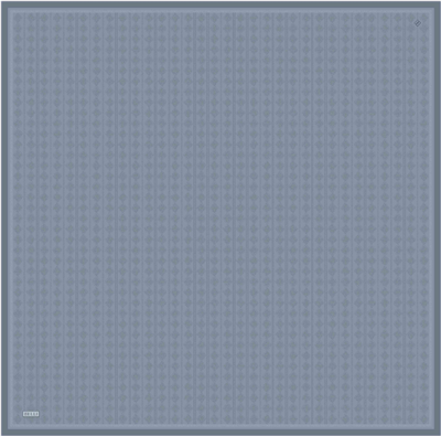 Mavi Geometrik Desen %100 Twill İpek Eşarp 4425-05