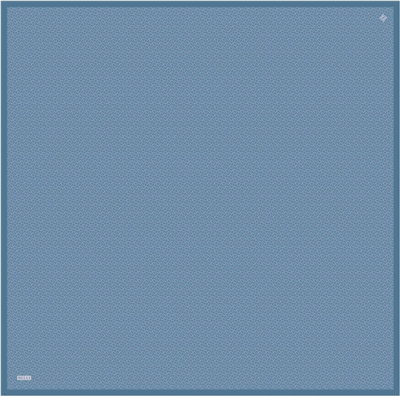 Mavi Klasik Desen %100 Twill İpek Eşarp 4317-50