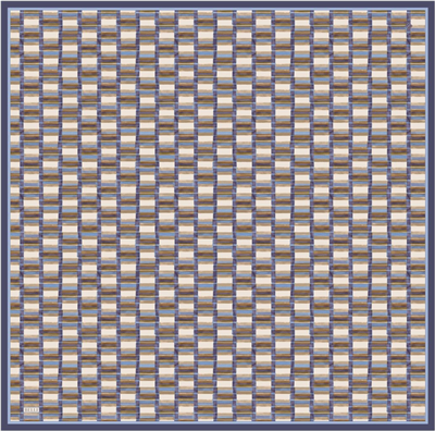 Mor Geometrik Desen %100 Twill İpek Eşarp 4302-32