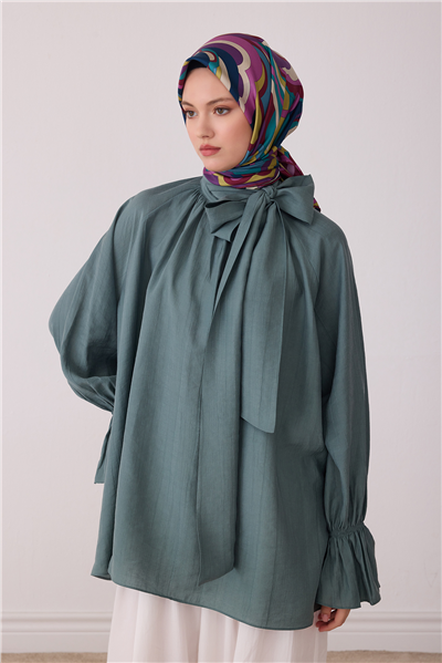 Mor Soyut Desen %100 Twill İpek Eşarp 4414-82