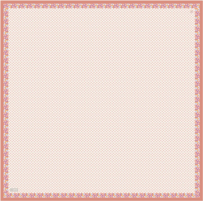 Oranj Klasik Desen %100 Twill İpek Eşarp 4326-06