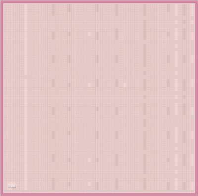 Pembe Monogram Desen %100 Twill İpek Eşarp 4321-80