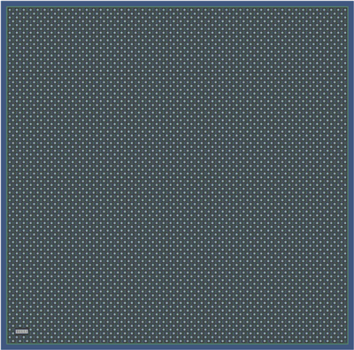 Petrol Monogram Desen %100 Twill İpek Eşarp 4418-81