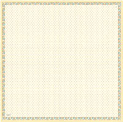 Sarı Klasik Desen %100 Twill İpek Eşarp 4326-84