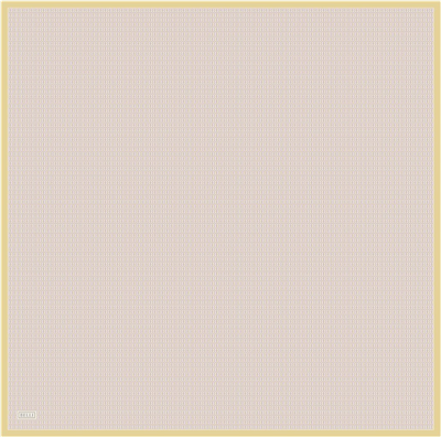 Sarı Monogram Desen %100 Twill İpek Eşarp 4321-04