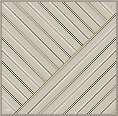 Taş Geometrik Desen %100 Twill İpek Eşarp 4405-85