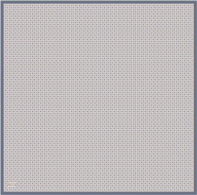 Taş Monogram Desen %100 Twill İpek Eşarp 4418-09