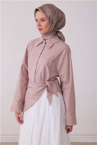 Vizon Soyut Desen %100 Twill İpek Eşarp 4428-33