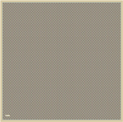 Yeşil Monogram Desen %100 Twill İpek Eşarp 4418-38