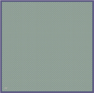 Yeşil Monogram Desen %100 Twill İpek Eşarp 4418-84
