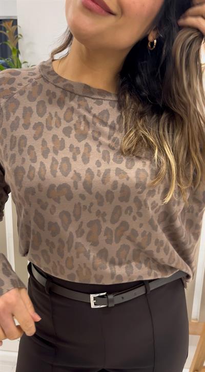 LEOPAR BASKILI TRİKO