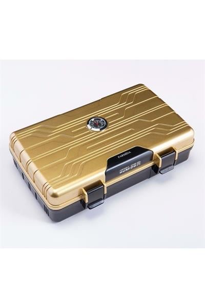 Parmida Altın Renk Sert Kasa 20’li  Seyahat Humidoru - PSH003 HumidorlarParmida