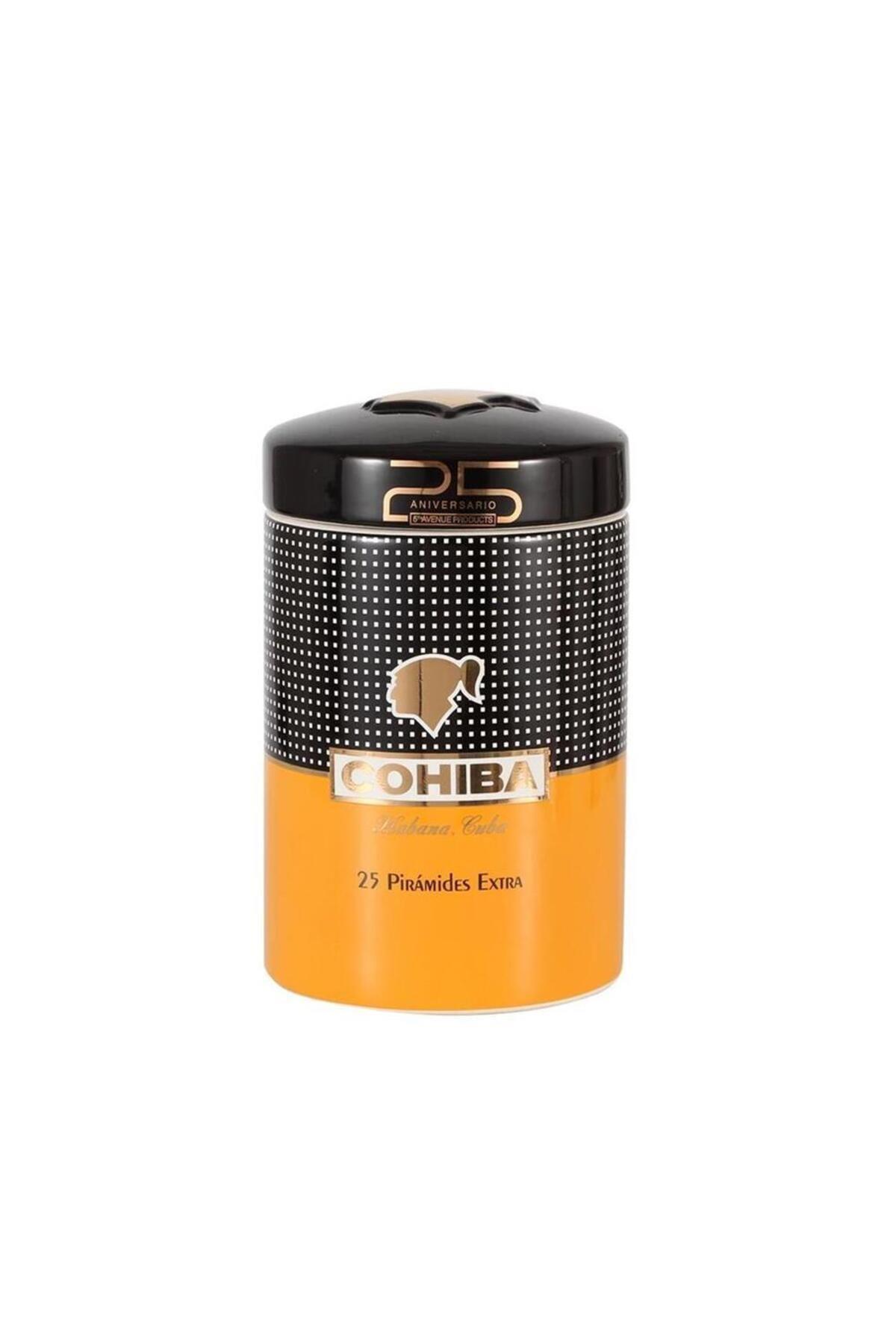 Cohiba 25. Yıl Seramik Humidor Kavanoz – 15'li Puro Saklama Kutusu