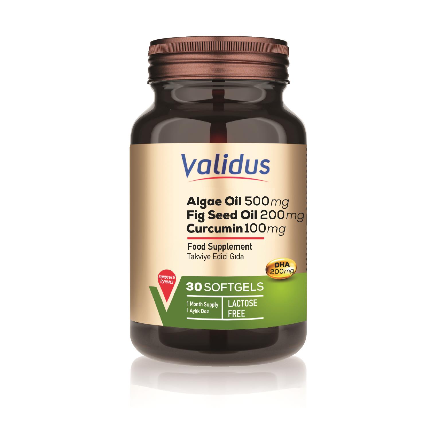 Algae Oil Fig Seed Oil Curcumin Softgel