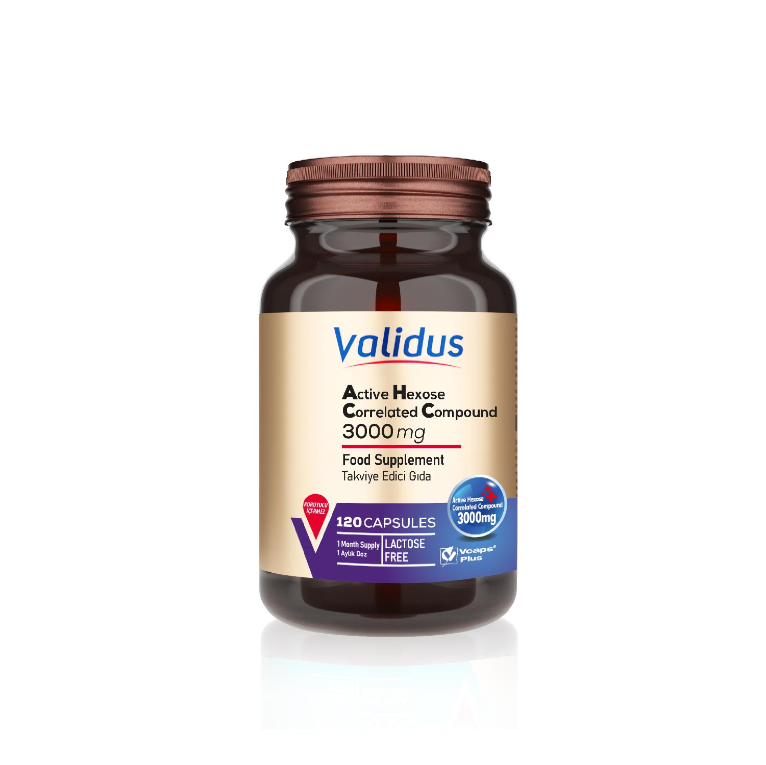 Validus AHCC Active Hexose Correlated Compound 3000 mg 120 Capsules