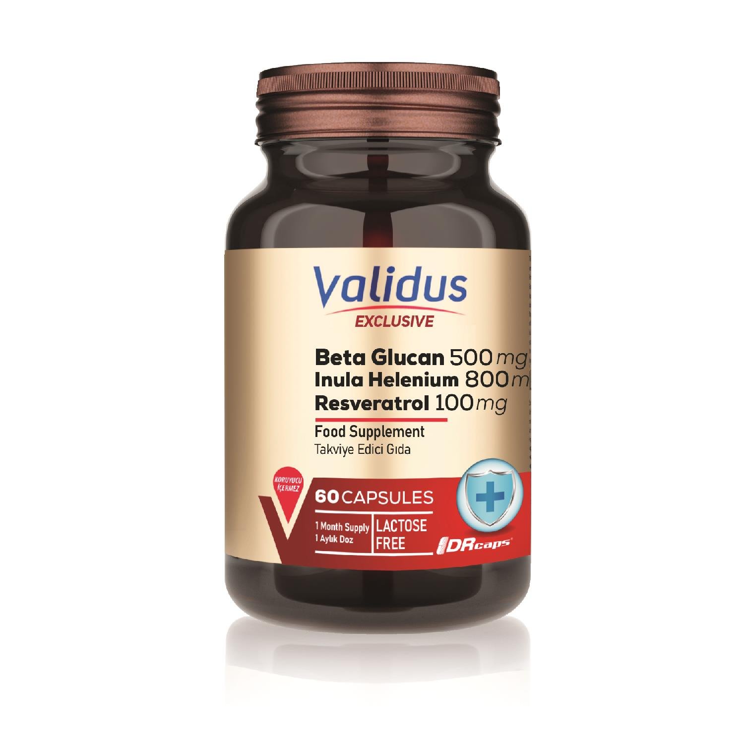 Validus Beta Glucan 500 Mg + Inula Helenium + Resveratrol 60 Capsules (Drcaps)