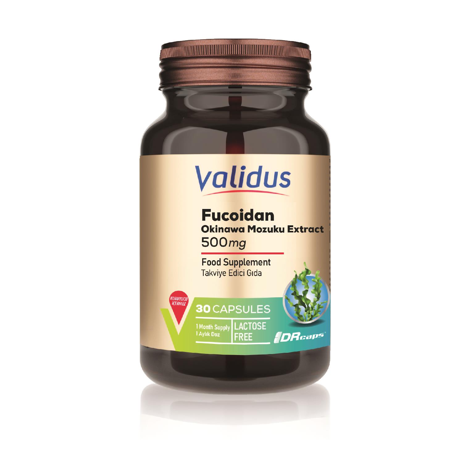 Validus Fucoidan 500 mg 30 Capsules