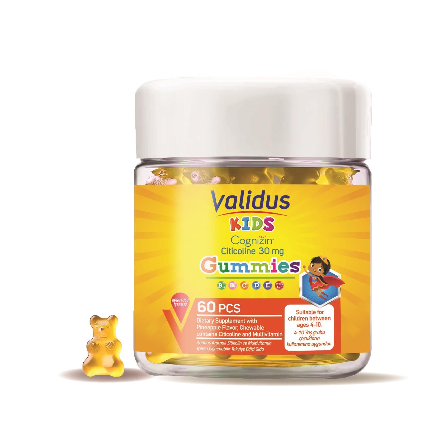 Validus Kids Smart Cognizin Citicoline 60 Gummies