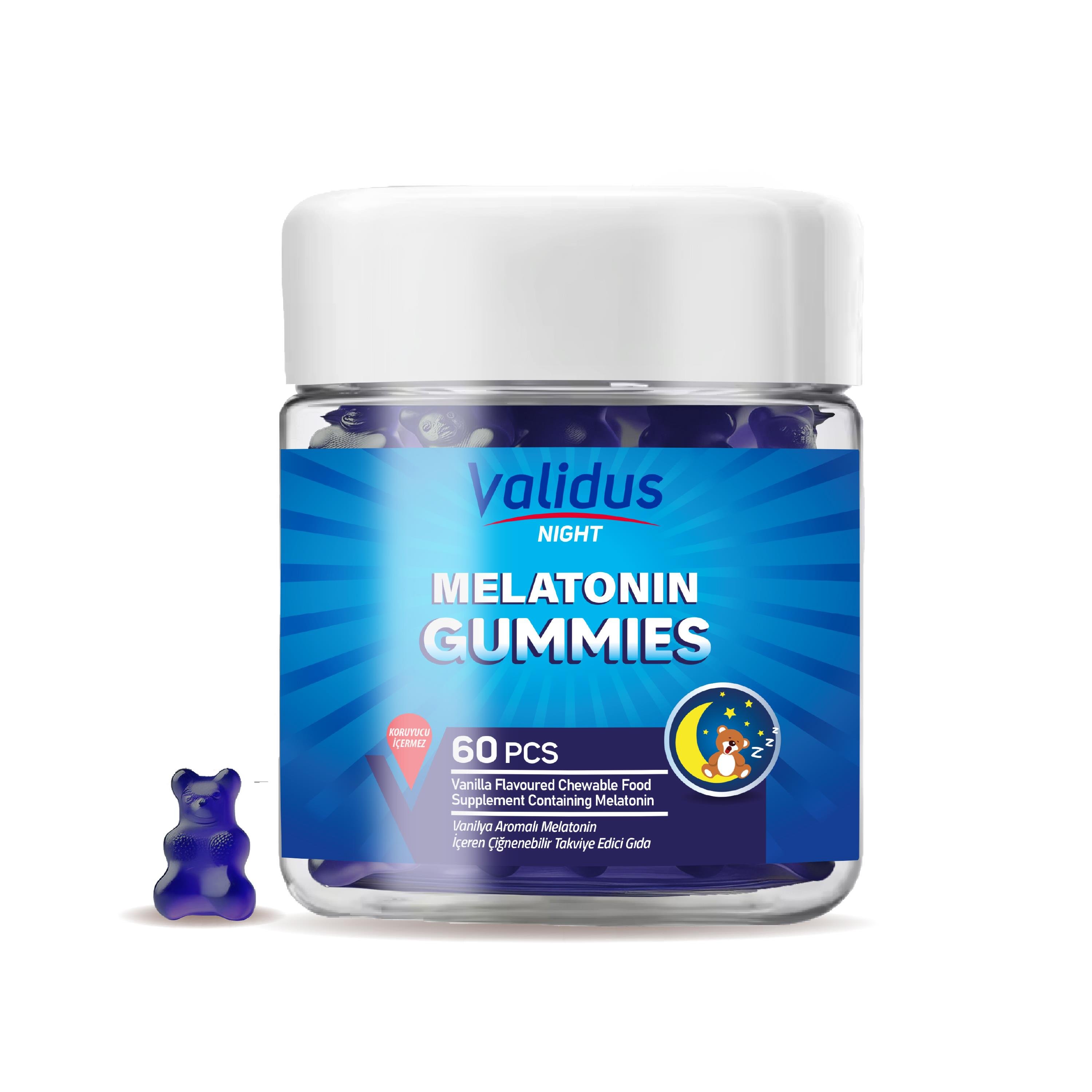 Validus Nigth Melatonin 1 mg 50 Gummies