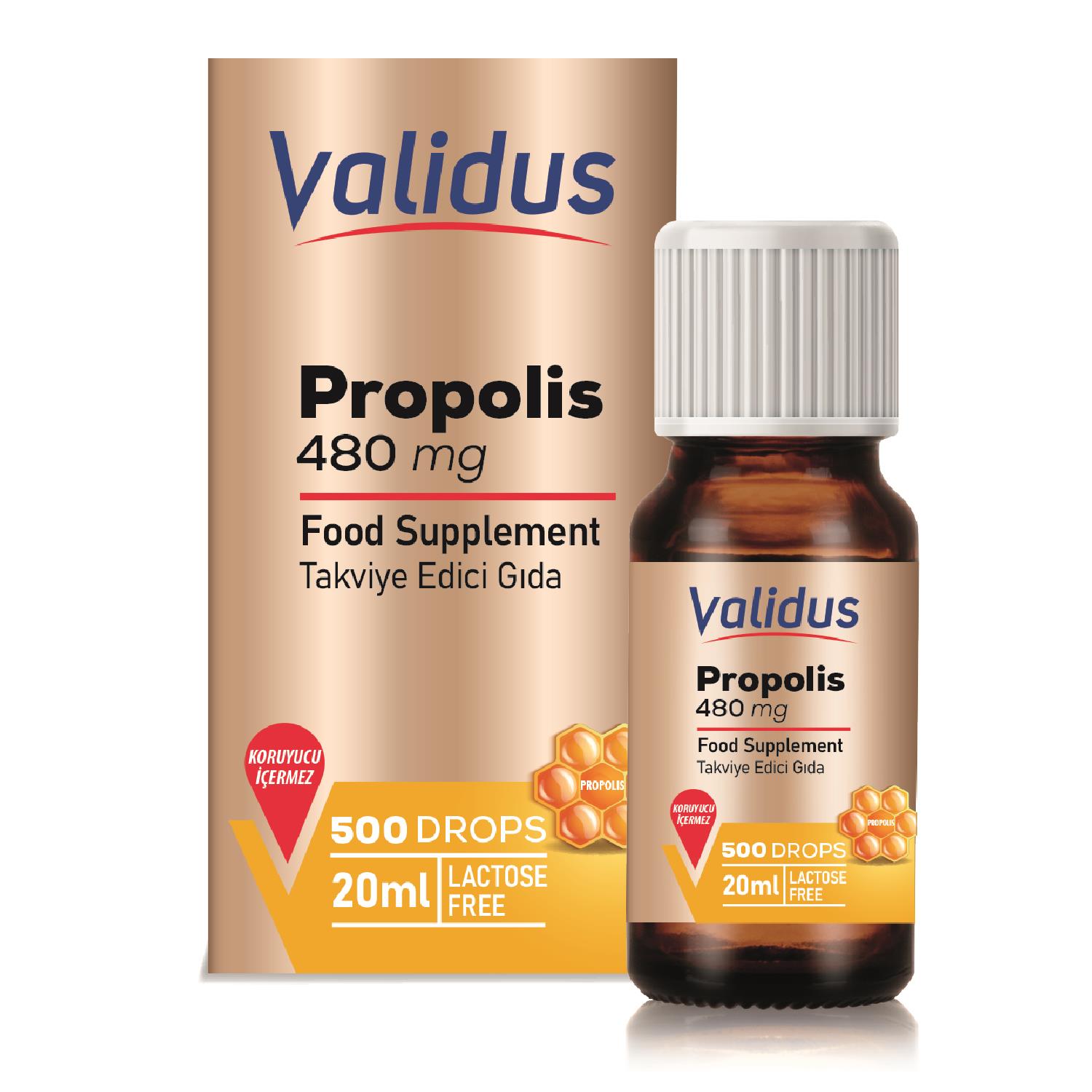 Validus Propolis İçeren Sıvı Takviye Edici Gıda