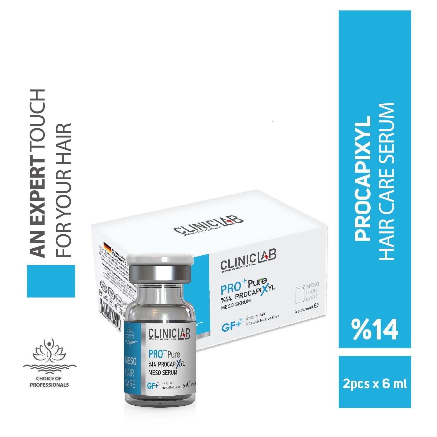Cliniclab Pro+ Pure %14 Procapixyl Growth Factor Meso Serum 6 mL x 2 pcs  