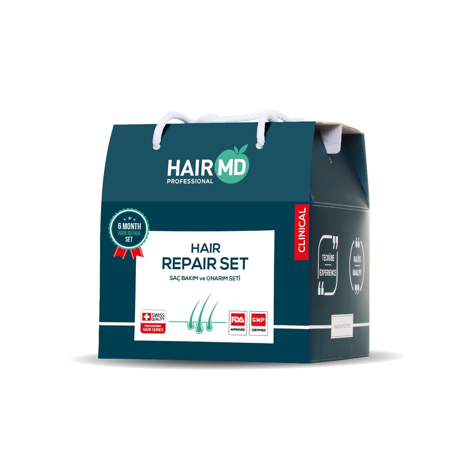 Hairmd Clinical Hair Repair Set 6 Months Use (6 Shampoo 250 Ml  + 6 Serum + 6 Tablet)