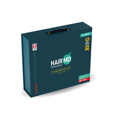 Hairmd Clinical Advanced Hair Repair Set 4 Months Use Bond Bag (4 Shampoo 100 Ml  + 3 Serum 60 ml + 3 Tablet + 5 Flakon Meso Serum  + Dermaroller Set )