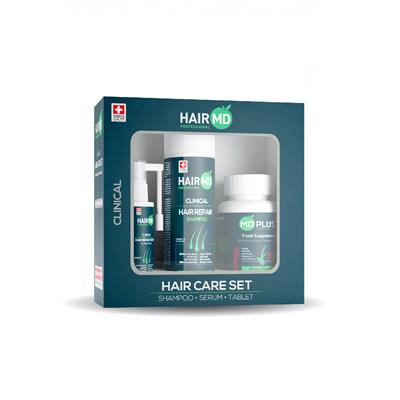 Hairmd Clinical Hair Repair Set 1 Months Use (1 Shampoo 250 Ml  + 1 Tablet + 1 Serum)