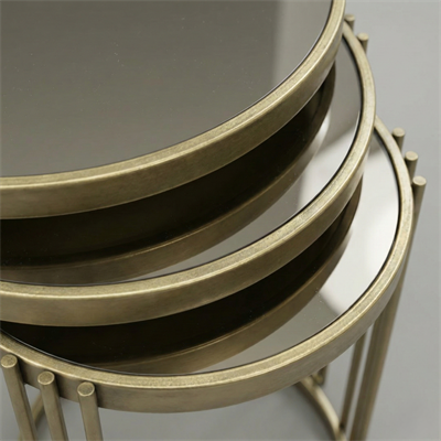 3lü Yuvarlak  Zigon Sehpa Takımı