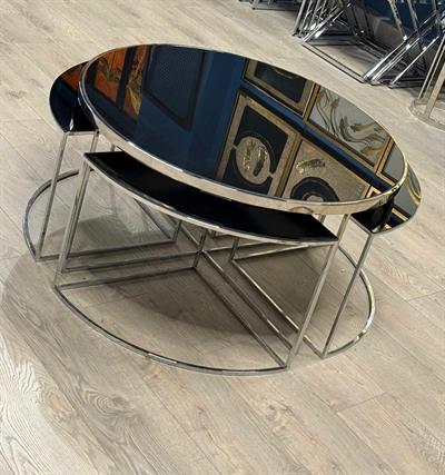 4+1 Metal Üzeri Krom Kaplama Orta Sehpa