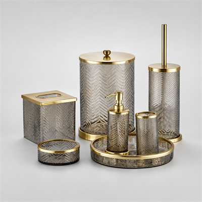 7 Parça Gold Banyo Seti